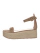 Gianvito Rossi Suede Leather Trim Embellishment Espadrilles