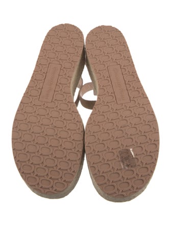 Gianvito Rossi Suede Leather Trim Embellishment Espadrilles