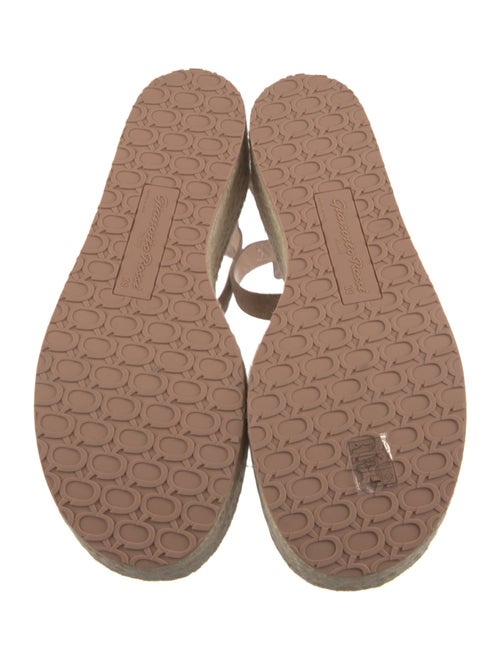 Gianvito Rossi Suede Leather Trim Embellishment Espadrilles