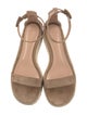 Gianvito Rossi Suede Leather Trim Embellishment Espadrilles