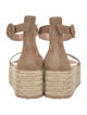 Gianvito Rossi Suede Leather Trim Embellishment Espadrilles