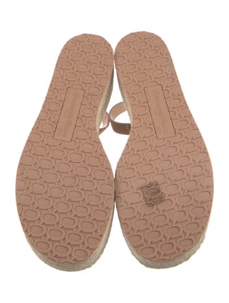 Gianvito Rossi Suede Leather Trim Embellishment Espadrilles