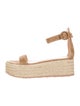 Gianvito Rossi Suede Leather Trim Embellishment Espadrilles