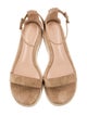 Gianvito Rossi Suede Leather Trim Embellishment Espadrilles