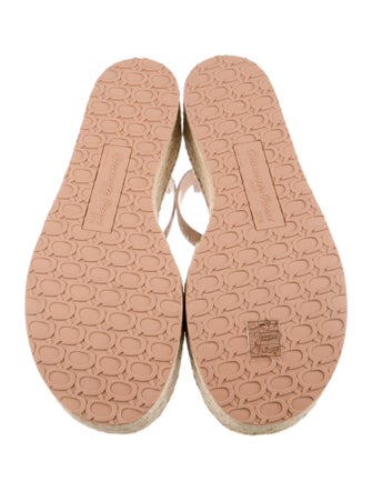 Gianvito Rossi Suede Leather Trim Embellishment Espadrilles