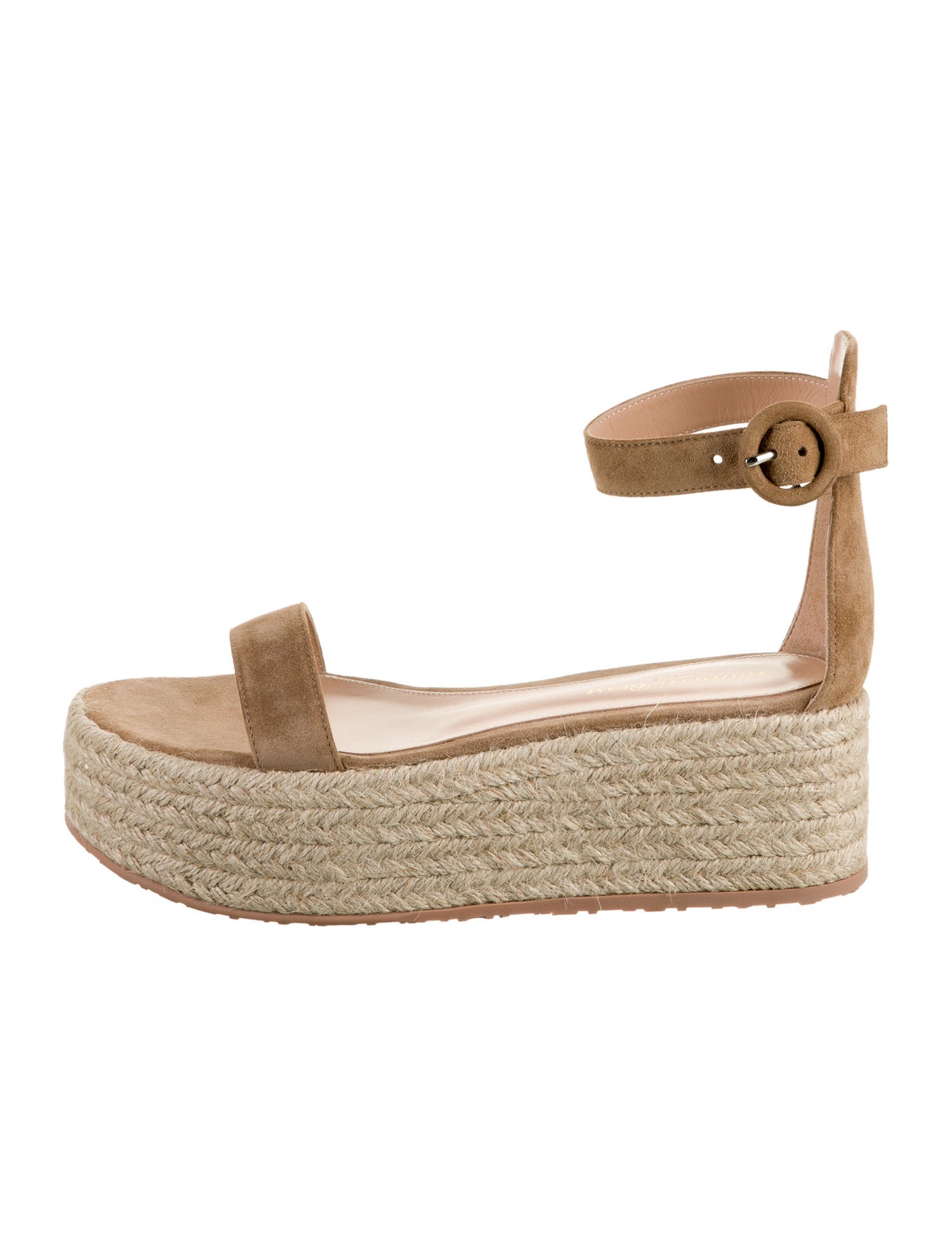 Gianvito Rossi Suede Colorblock Pattern Espadrilles