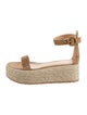 Gianvito Rossi Suede Colorblock Pattern Espadrilles