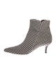 Gianvito Rossi Ponyhair Houndstooth Print Sock Boots