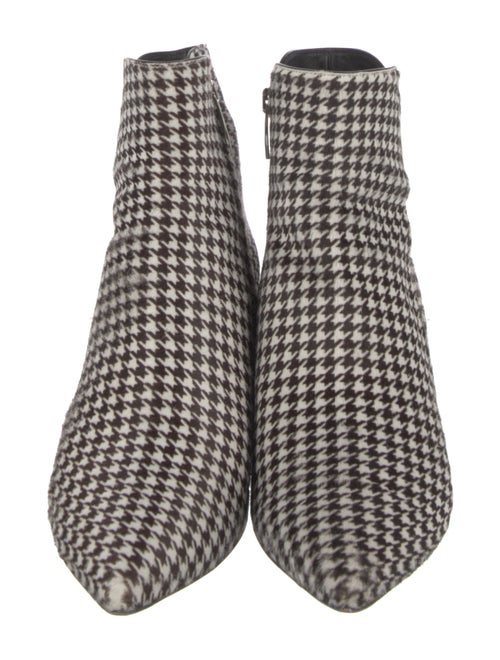 Gianvito Rossi Ponyhair Houndstooth Print Sock Boots
