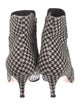 Gianvito Rossi Ponyhair Houndstooth Print Sock Boots