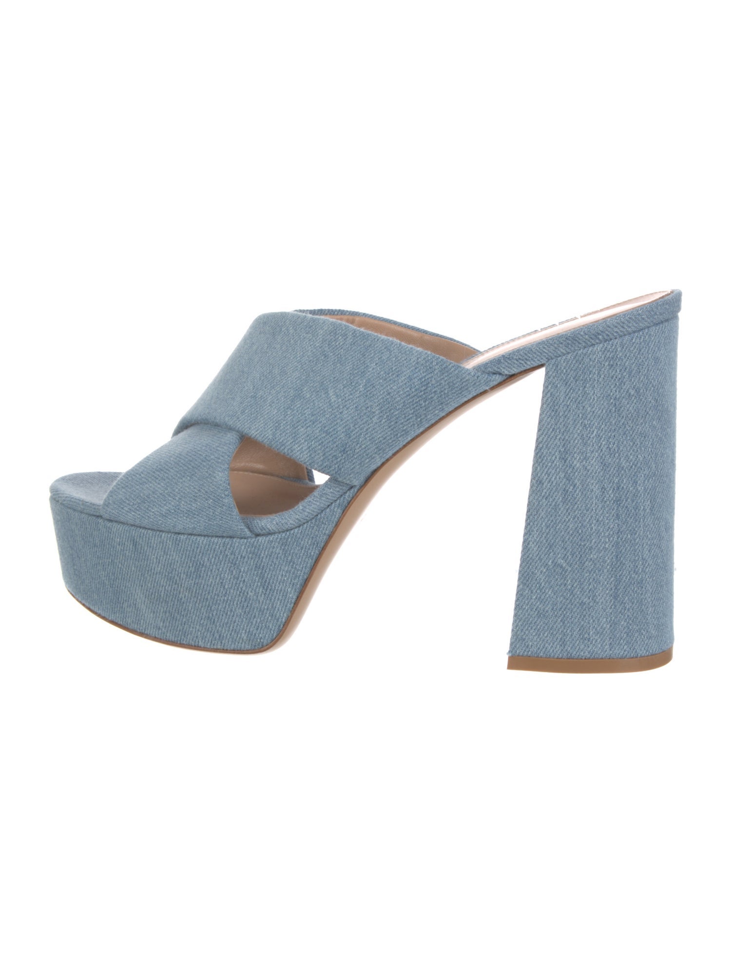 Gianvito Rossi Denim Slides