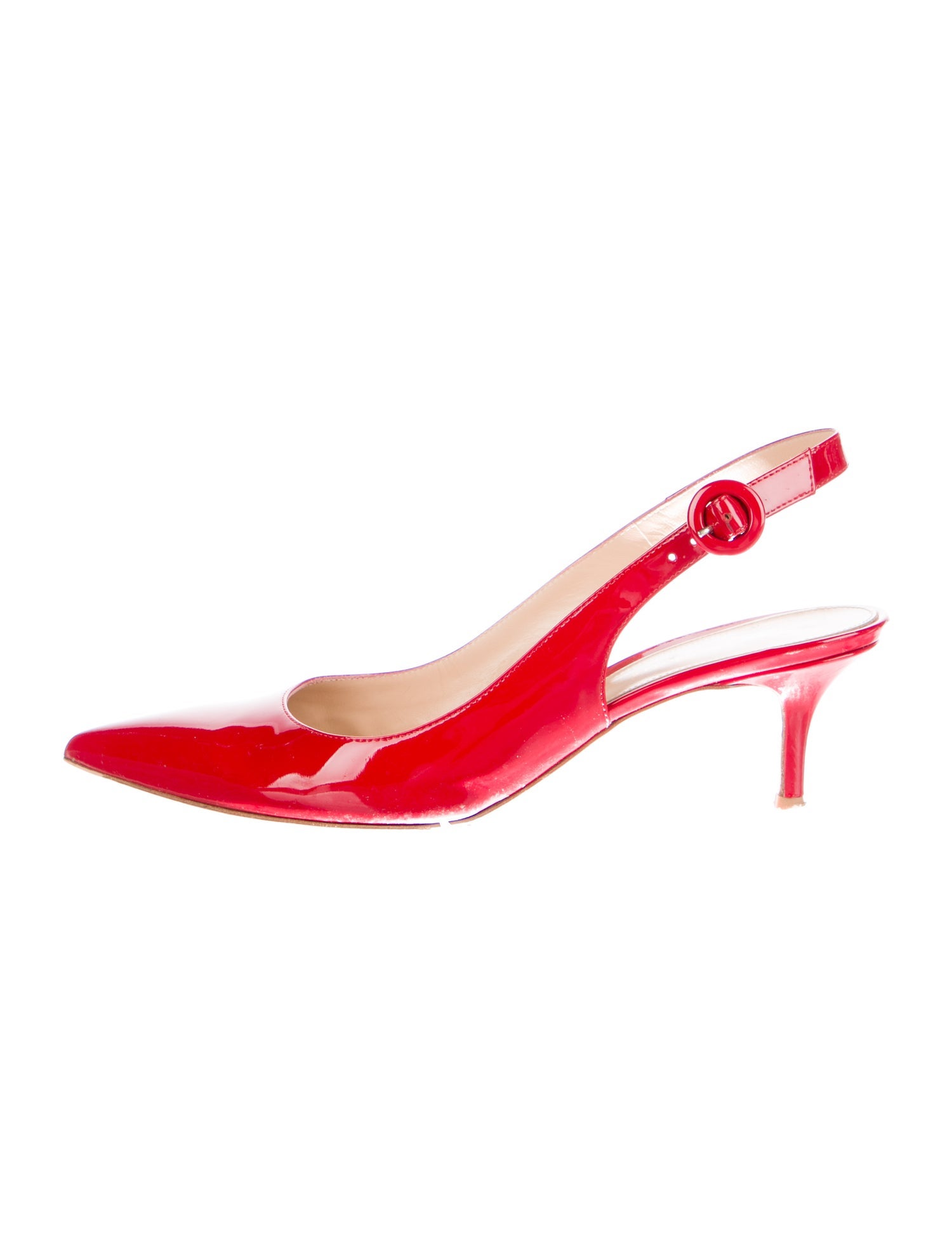 Gianvito Rossi Patent Leather Slingback Pumps
