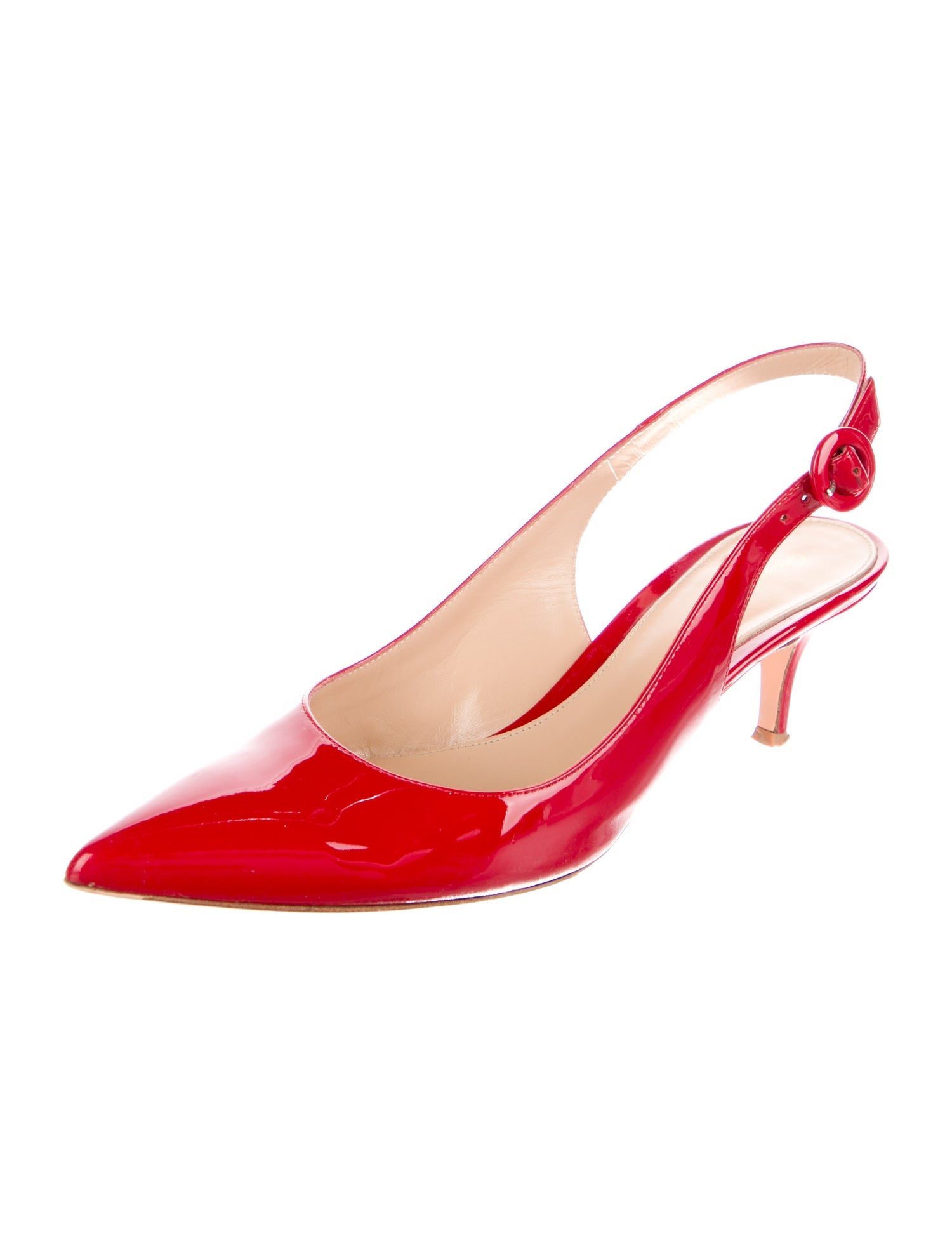 Gianvito Rossi Patent Leather Slingback Pumps