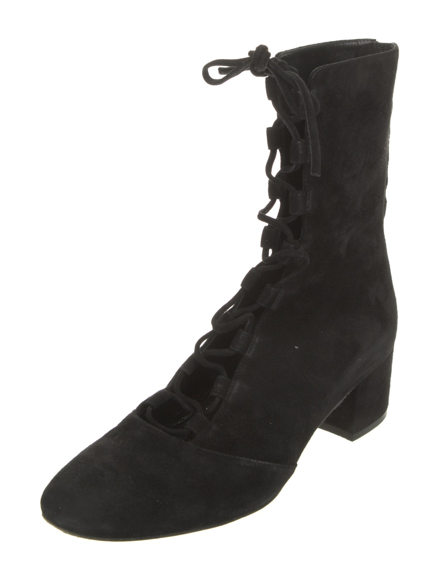 Gianvito Rossi Suede Lace-Up Boots