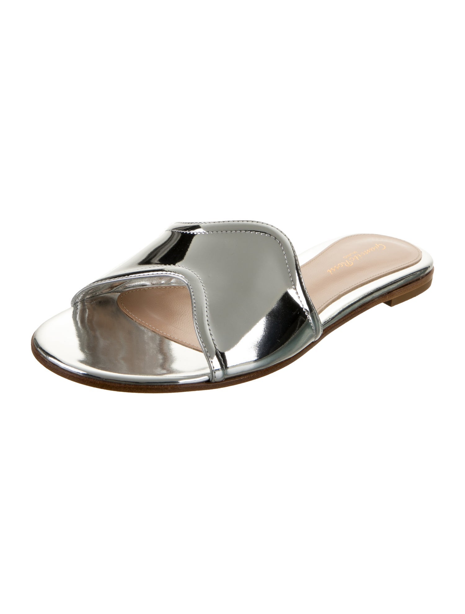 Gianvito Rossi Patent Leather Slides