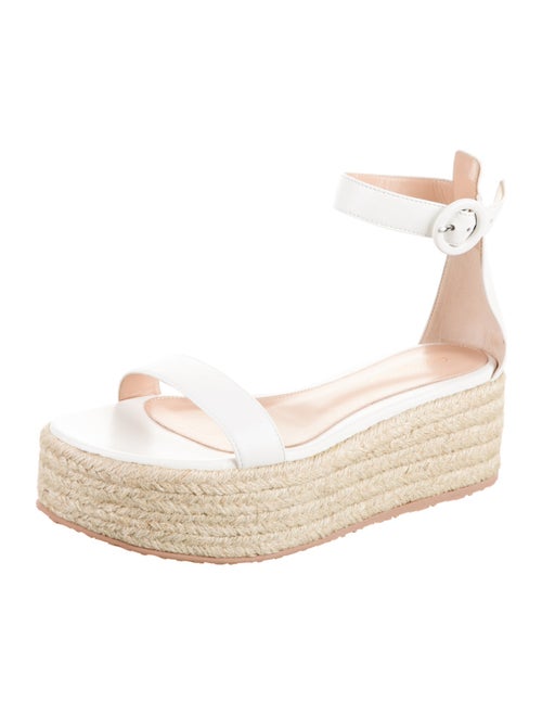 Gianvito Rossi Leather Braided Accents Espadrilles