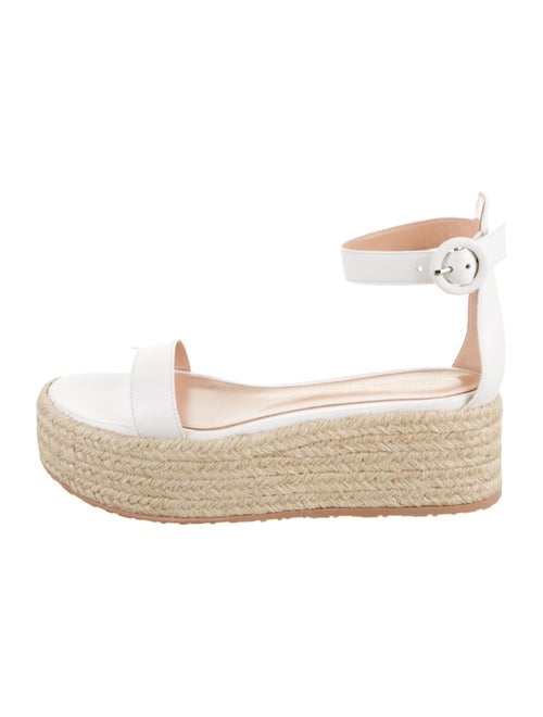 Gianvito Rossi Leather Braided Accents Espadrilles