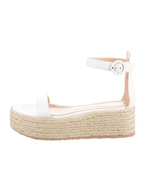 Gianvito Rossi Leather Braided Accents Espadrilles