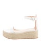 Gianvito Rossi Leather Braided Accents Espadrilles
