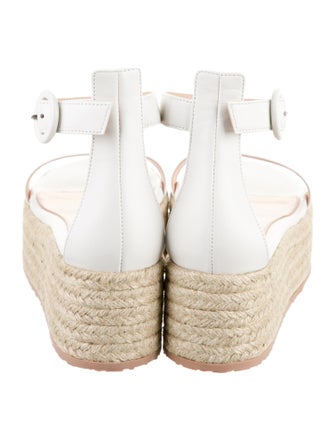 Gianvito Rossi Leather Braided Accents Espadrilles