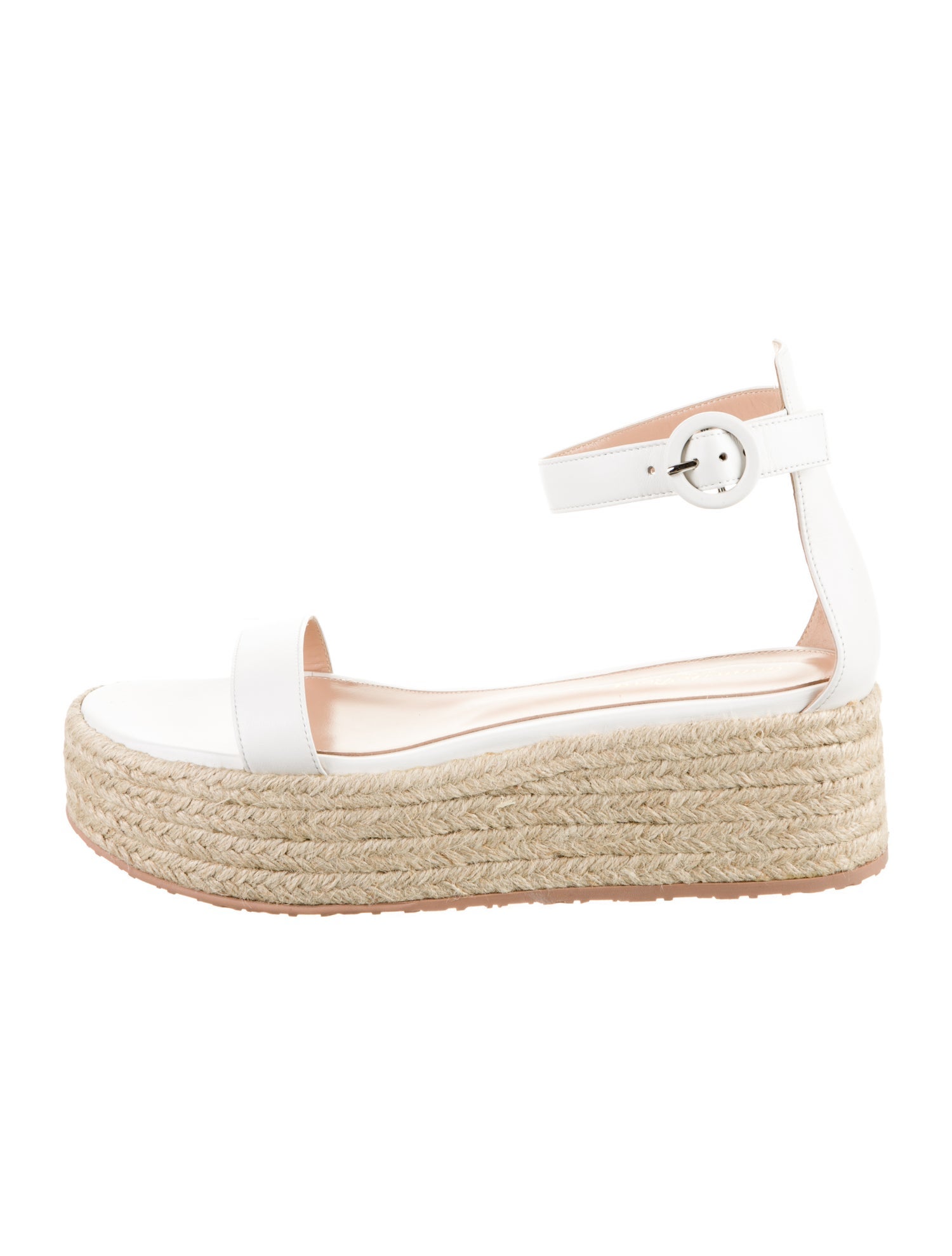 Gianvito Rossi Leather Braided Accents Espadrilles