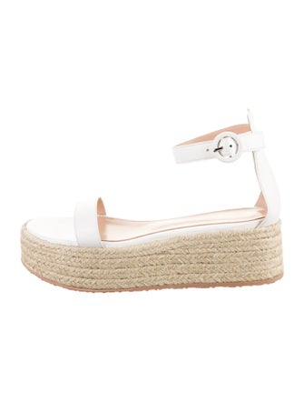 Gianvito Rossi Leather Braided Accents Espadrilles