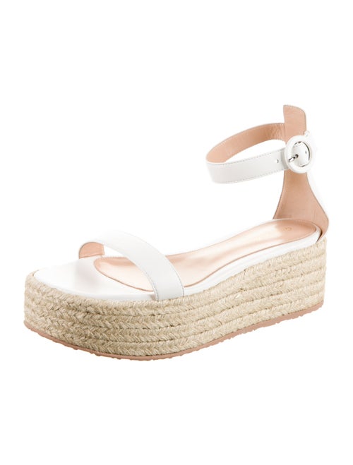 Gianvito Rossi Leather Braided Accents Espadrilles