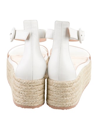 Gianvito Rossi Leather Braided Accents Espadrilles