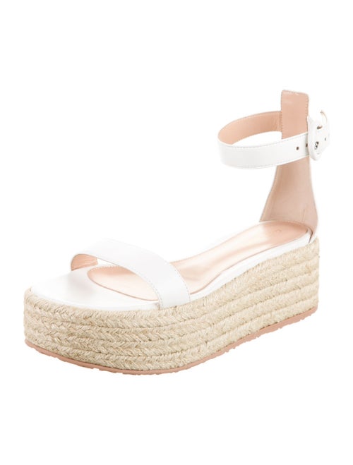Gianvito Rossi Leather Braided Accents Espadrilles