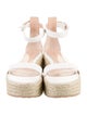 Gianvito Rossi Leather Braided Accents Espadrilles