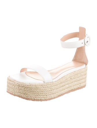 Gianvito Rossi Leather Braided Accents Espadrilles