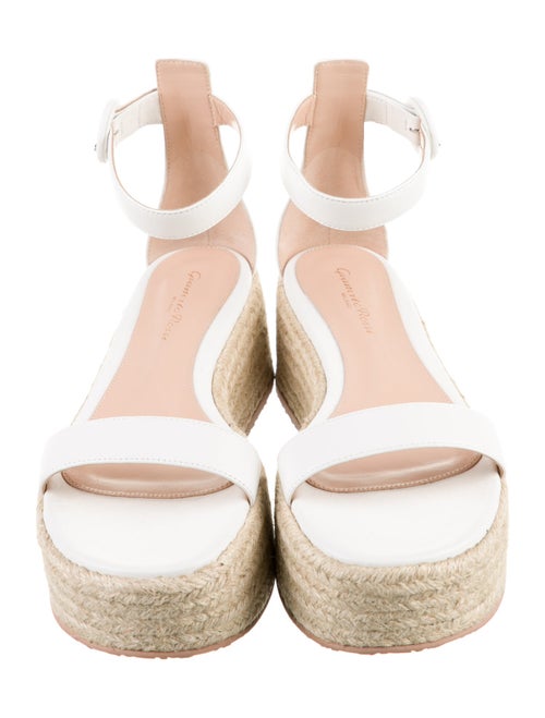 Gianvito Rossi Leather Braided Accents Espadrilles