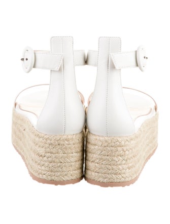 Gianvito Rossi Leather Braided Accents Espadrilles