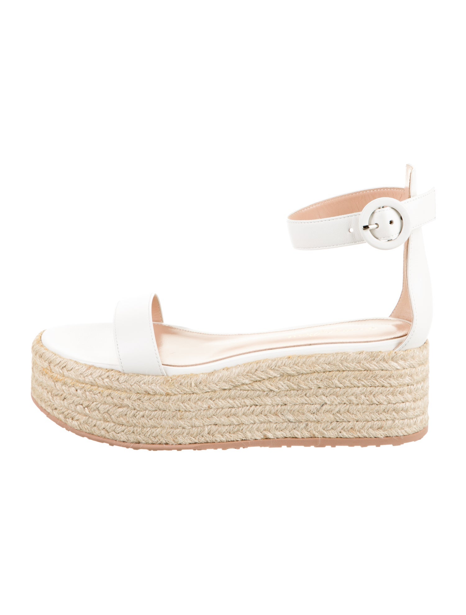 Gianvito Rossi Leather Braided Accents Espadrilles