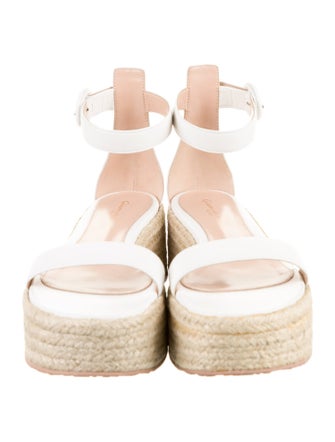 Gianvito Rossi Leather Braided Accents Espadrilles