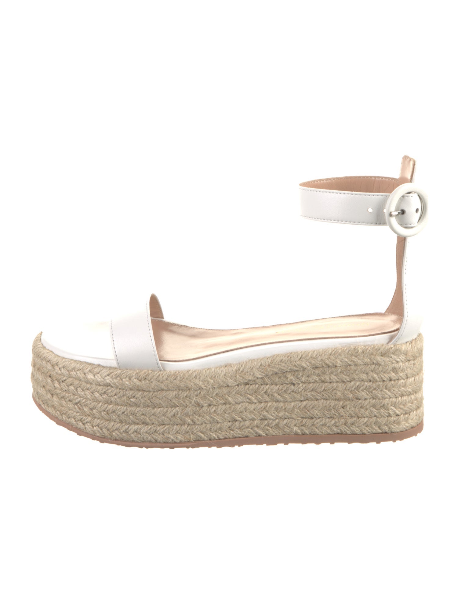 Gianvito Rossi Leather Braided Accents Espadrilles