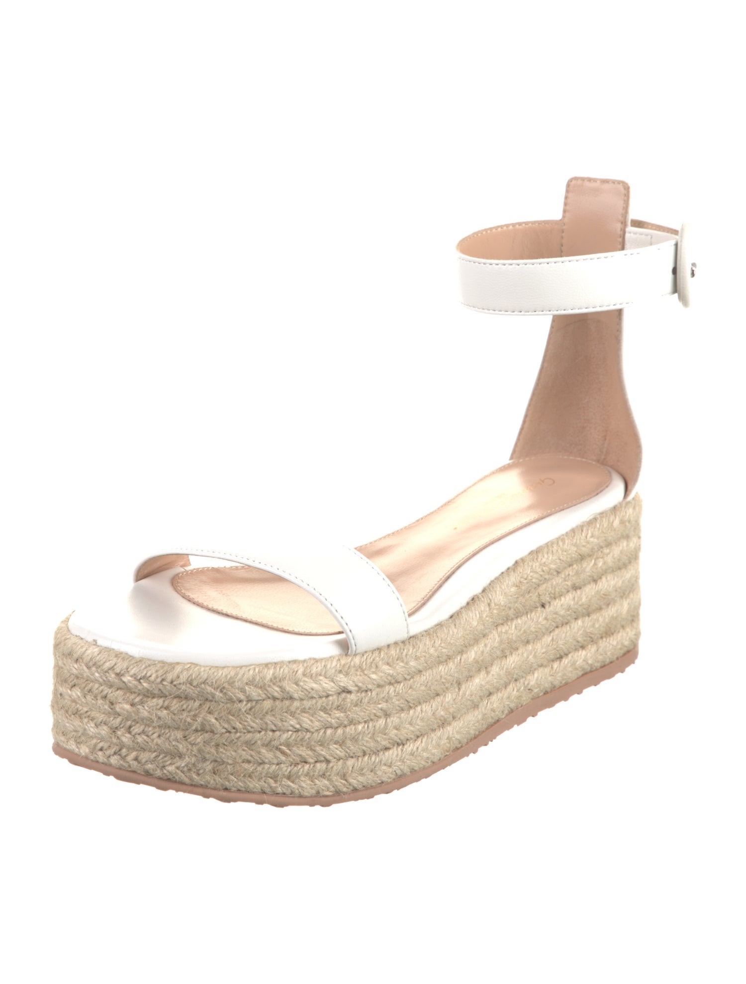 Gianvito Rossi Leather Braided Accents Espadrilles