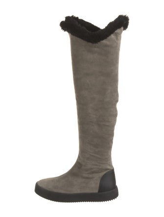 Gianvito Rossi Suede Riding Boots