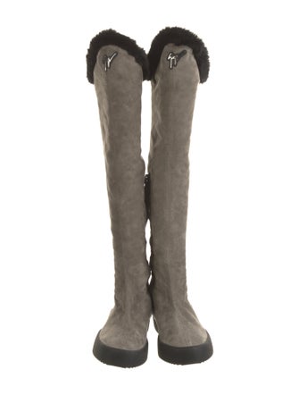 Gianvito Rossi Suede Riding Boots