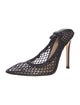 Gianvito Rossi Mesh Leather Trim Embellishment Mules