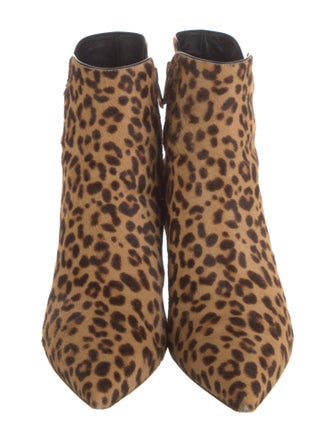 Gianvito Rossi Ponyhair Animal Print Boots