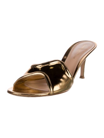 Gianvito Rossi Leather Slides