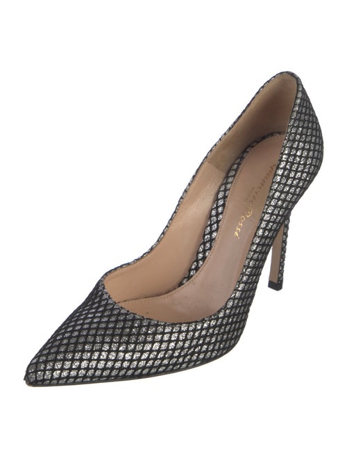 Gianvito Rossi Glitter Mesh Accents Pumps
