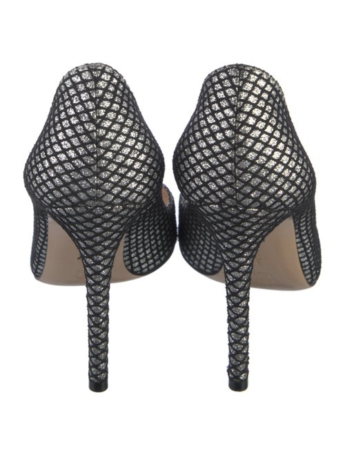 Gianvito Rossi Glitter Mesh Accents Pumps
