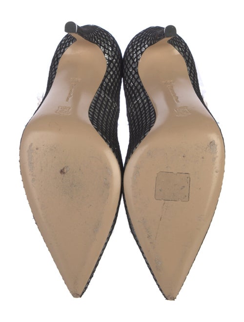 Gianvito Rossi Glitter Mesh Accents Pumps