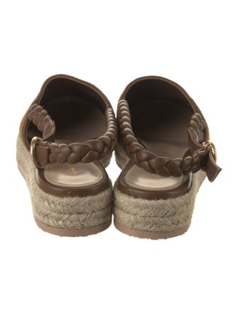 Gianvito Rossi Suede Braided Accents Slingback Flats