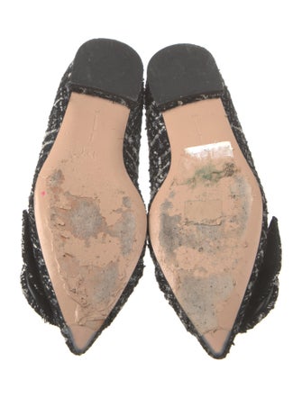 Gianvito Rossi Tweed Colorblock Pattern Flats
