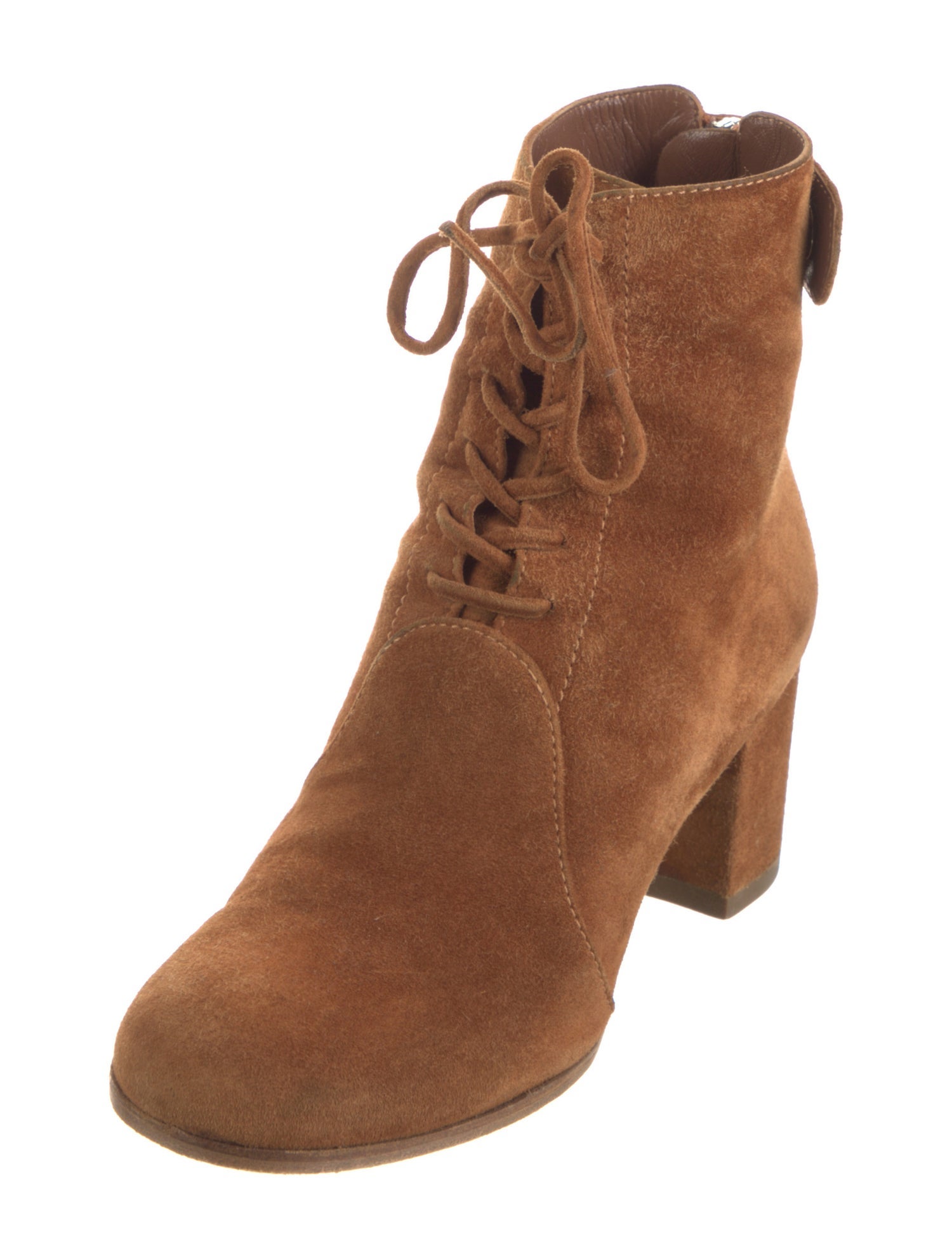 Gianvito Rossi Suede Lace-Up Boots