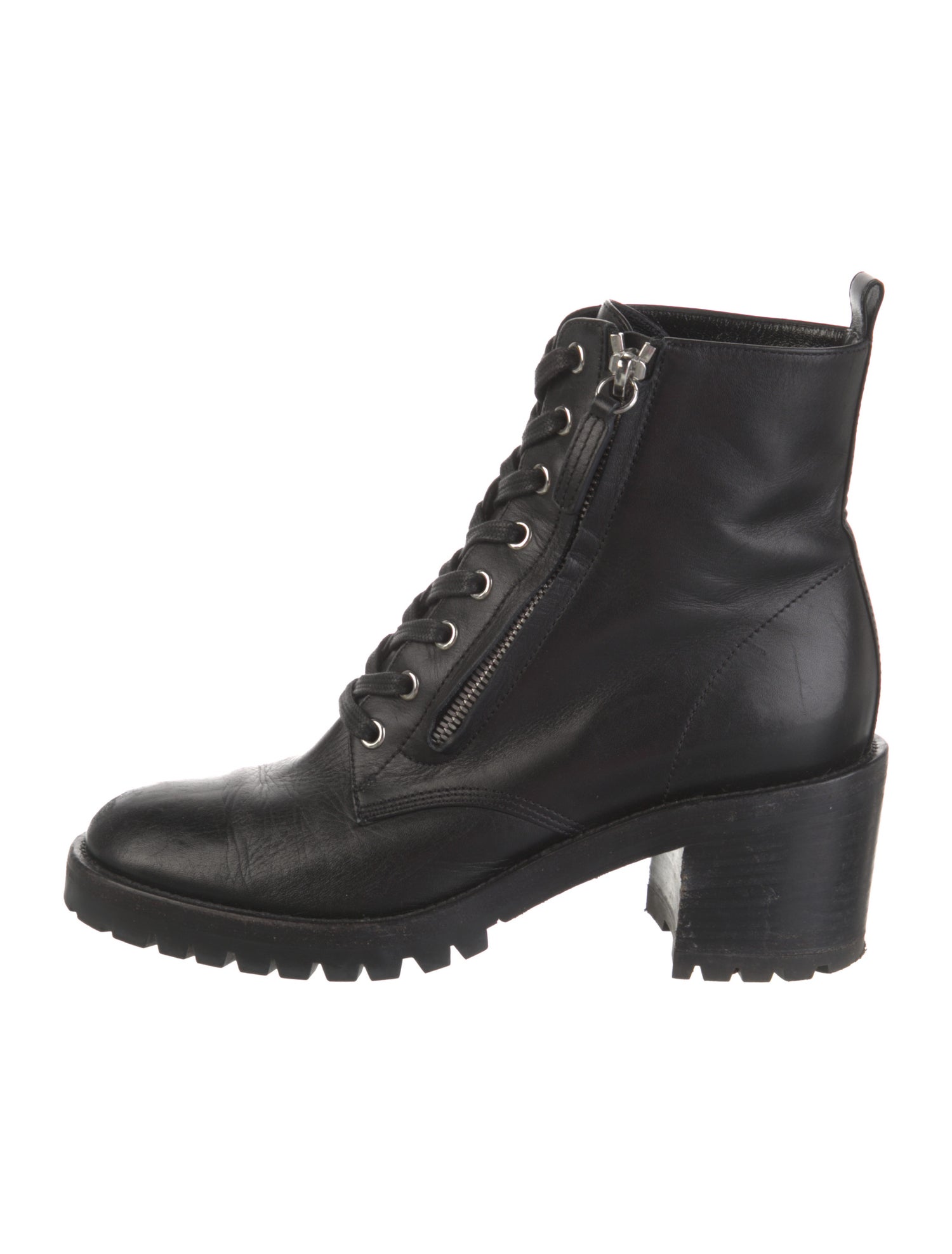 Gianvito Rossi Leather Combat Boots