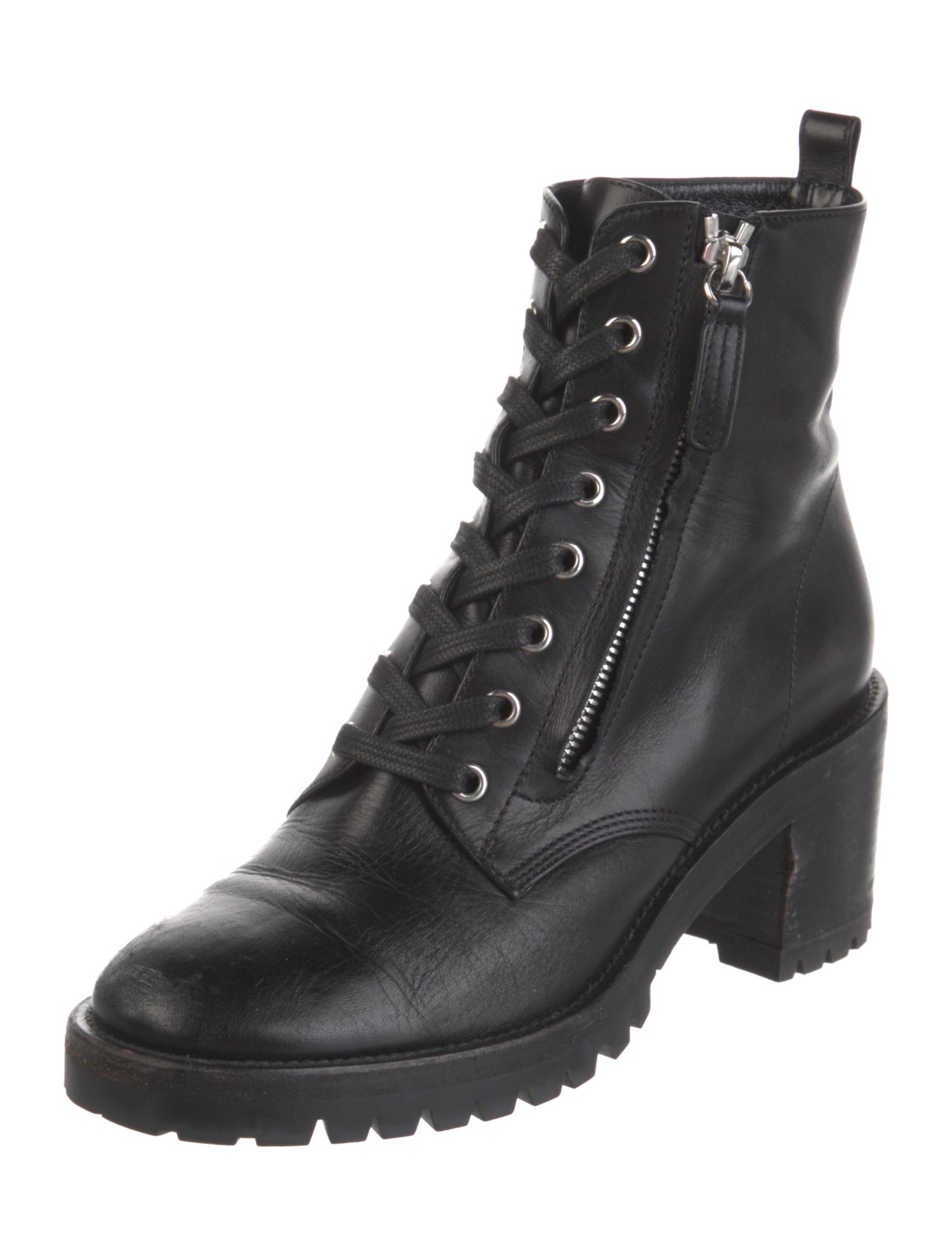 Gianvito Rossi Leather Combat Boots
